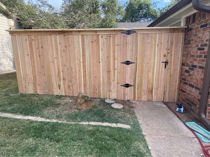 Cedar fence gate