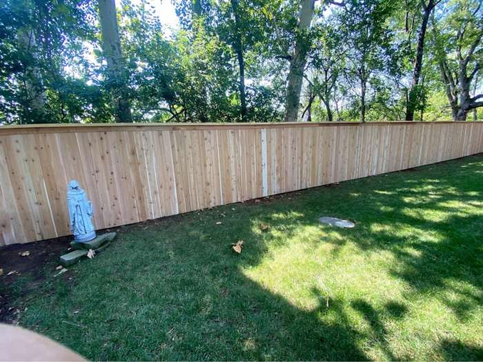 Cedar privacy fence installed in Omaha metro