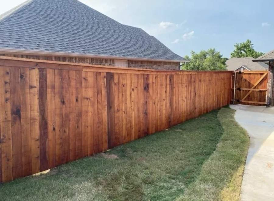 Stained cedar fence and gate