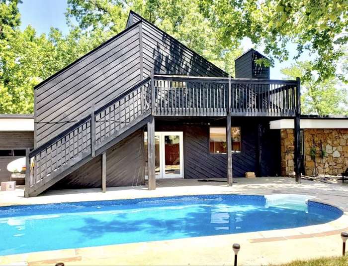 Poolside deck